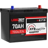 LANGZEIT ASIA EFB Batterie 70Ah 12V 700A/EN Start Stop Autobatterie Starterbatterie Plus Pol Rechts PPR