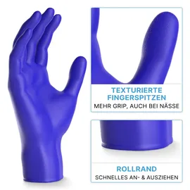arnomed Nitril XTRA PURE Einmalhandschuhe, puderfrei, violett 354-L , 1 Packung = 100 Stück, Größe L