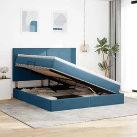 vidaXL Bett 160 x 200 cm Dunkelblau