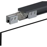 Woelm Woelm, Zubehör Türbeschlag, HELM Schiebetürbeschlag GT-L 80,schwarz matt,2000mm,Deckenmontage