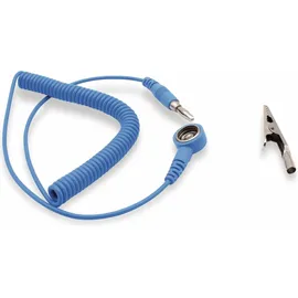 Quadrios ESD-Erdungskabel 1.80m Druckknopf 10 mm, Stecker, Krokodilklemme