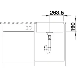 Blanco Subline 500-F anthrazit + Handbetätigung + InFino