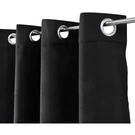 Beautissu Vorhang Schwarz