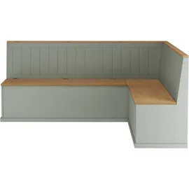 OTTO home Eckbank OTTO HOME "Sara", salbei, naturfarben, B:200cm H:90cm T:53cm, FSC-zertifiziertes Massivholz, Sitzbänke, Eckbank, aus massivem Kiefernholz, Paneel Rückenlehne, zwei Breiten