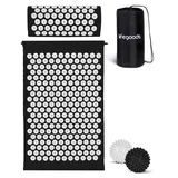 LifeGoods Akupressurmatte Mit Kissen - Akkupressmatte - Akkupressurmatte+ - Akupressur Matte - Akupunktur Matte - Massagematte - Rücken - Stachelmatte - Fakirmatte - Nagelmatte - Acupressure Mat