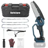 AUTOJARE 6 zoll Mini Kettensäge Kompatibel mit Bosch 18V Batterie Bürstenlose Elektro Säge zum Schneiden von Baumbeschneidung Holzschneiden Gartenarbeit (ohne Akku)