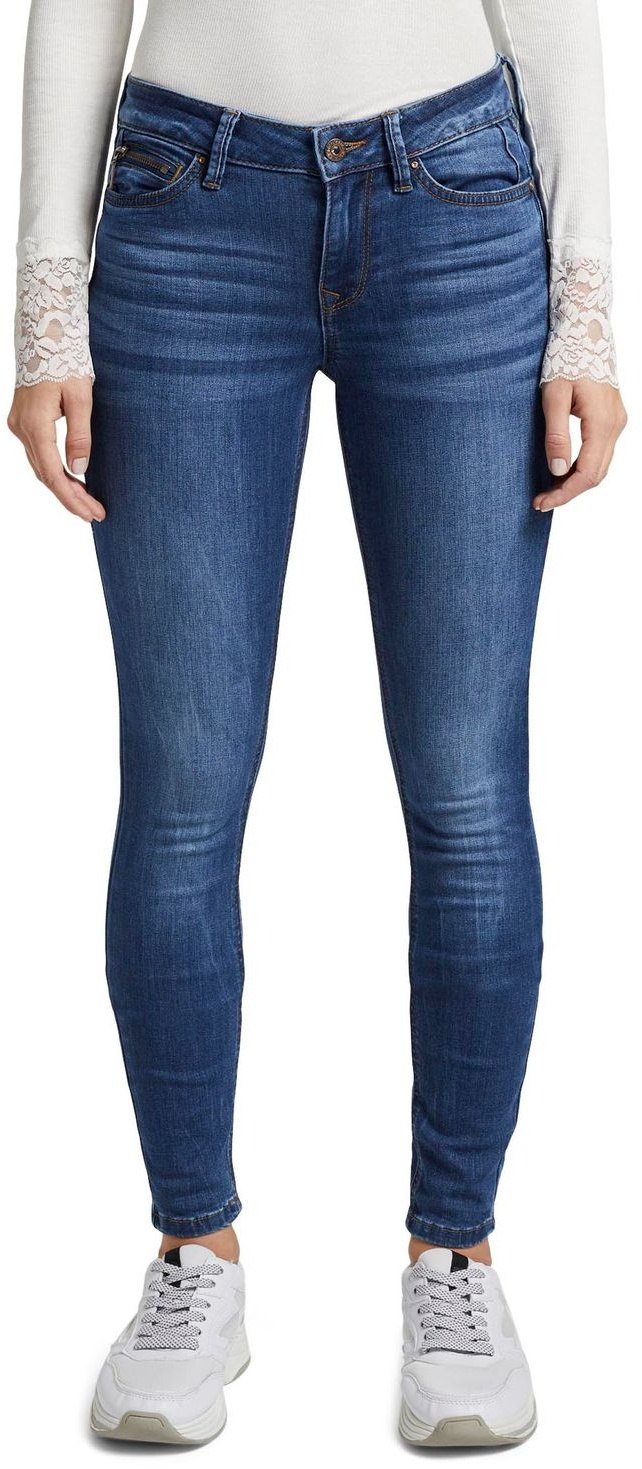Tom Tailor Denim Damen Jeans Jona Skinny Fit Clean Mid Blau Tiefer Bund Reißverschluss W 25 L 30