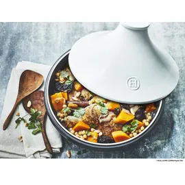 Emile Henry Delight Tajine 33 cm schwarz/weiß