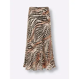 Creation L Premium A-Linien-Rock Damen Floral Elfenbein/Schwarz 18