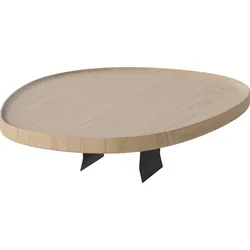 Coast Tablett 36,5 x 44,5 cm helle Eiche mit Befestigung am Sofa