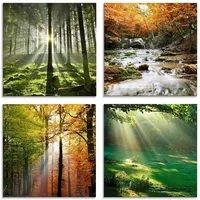ARTland Artland, Bilder, Wald Wasserfall Herbsttag S6MK (40x40 cm)