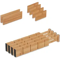 Relaxdays Schubladentrenner, 10 TLG. Set, verstellbare Länge von 34