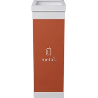 Paperflow Mülltrenner 60 l Weiß, Orange