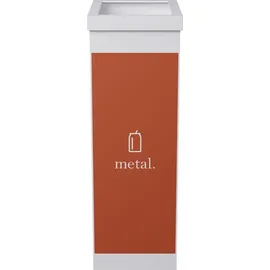 Paperflow Mülltrenner 60 l Weiß, Orange
