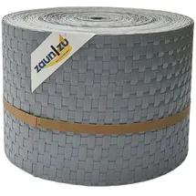 zaun|zu® Sichtschutz Rattan PE für Doppelstabmatten Hellgrau 26m