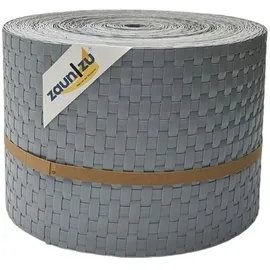 zaun|zu® Sichtschutz Rattan PE für Doppelstabmatten Hellgrau 26m