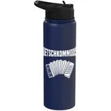 Akkordeon Mann Quetschkommode Handharmonika Spruch Akkordeon Stainless Steel Insulated Water Bottle