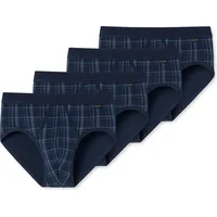 Schiesser, Herren, Unterhosen, Herren Slips mit Eingriff, Blau, (L, 4er Pack)