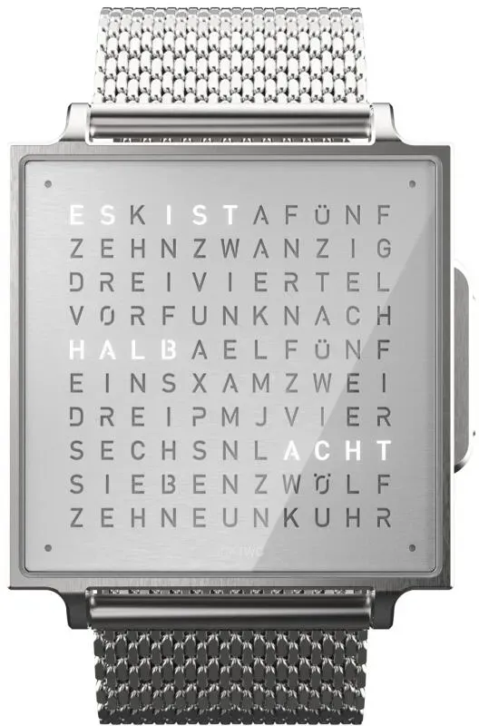 QLOCKTWO W Armbanduhr Normal (17 -22 cm) Fine Steel