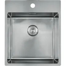 Caressi CABLA 1-Becken rechts Einbauspüle Edelstahl Handbetätigung 1000 x 500 mm