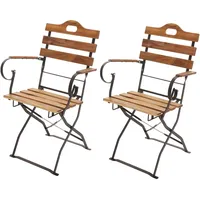 MCW J40 Biergartenstuhl 55 x 49 x 88 cm natur 2er Set