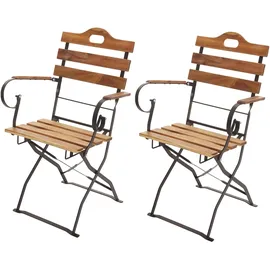 MCW J40 Biergartenstuhl 55 x 49 x 88 cm natur 2er Set