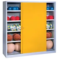 C+P Ballschrank mit Vollblech-Schiebetüren (Typ 4), HxBxT: 195x120x60 cm,