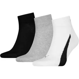 stichd b.v. PUMA Unisex Kurzsocken Lifestyle 3er Pack - grau|weiß|schwarz - 43|46|45|44