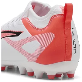 Puma Ultra 5 Match MG Kinder PUMA White/Black-Glowing Red 35,5