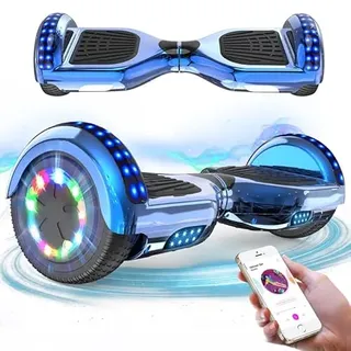 RCB Hoverboard 6,5 Zoll Skateboard für Kinder und Jugendliche mit Bluetooth und LED-Licht, leistungsstarker Motor, Geschenk für Kinder