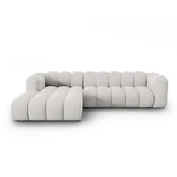 Micadoni Ecksofa Lupine, modular 4-Sitzer grau