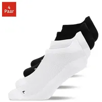 SNOCKS Laufsocken 4 Paar Schwarz/Weiß 47-50