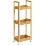 Songmics Badezimmerregal mit 3 Ebenen, schmal, platzsparend,