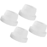 Set Mit 4 Gummi-poolleiter-endkappen, Weiß