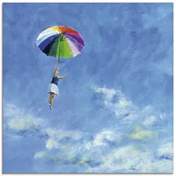 Artland Glasbild »Das Leben leben«, Frau, (1 St.), in verschiedenen Größen Artland Farbe Bild(er): blau