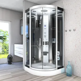 AcquaVapore Komplettdusche Duschkabine Fertigdusche Dusche D58-13T0 90x90 cm, ohne 2k Scheiben Versiegelung