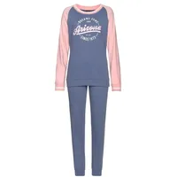 Arizona Damen Pyjama blau-meliert Gr.32/34