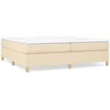 vidaXL Boxspringbett Creme 200x200 cm Stoff1366781