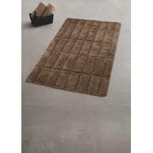 KLEINE WOLKE Badteppich Tiles Braun 70 x 120 cm