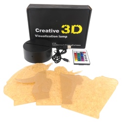 3D Nachttischlampe Fantasiewesen Zimmerdekoration Beleuchtet Drache & Dinos v...