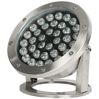 Strahler Unterwasser IP68 Wasserdicht Niederspannung Led Unterwasserlicht Material: Rostfreier Stahl Einstellbarer Winkel Schwimmbad Scheinwerfer für Unterwasser, Springbrunnen, Teich(Kaltes Weiß,36W(