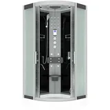 AcquaVapore Komplettdusche Duschkabine Fertigdusche Dusche D58-23M1-EC 100x100 cm, mit 2K Scheiben Versiegelung