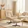 MCW Relaxsessel MCW-P32 Chenille 370 g/m2 70 x 100 x 80 cm Creme mit Hocker