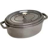 Staub Cocotte 31 cm oval graphitgrau