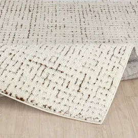 livabliss Zadar Wohnzimmer modern – Abstrakt Design in Marmor Optik für Wohnzimmer 160x213 cm, Esszimmer, Schlafzimmer - Marmor e groß, weicher Kurzflor in Orange, Braun, Creme