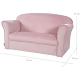 roba Kindersofa Lil Sofa mit Armlehnen rosa
