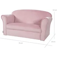 roba Kindersofa Lil Sofa mit Armlehnen rosa