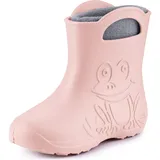 Ladeheid EVA Kinder Jungen Mädchen Gummistiefel Regenschuhe gefüttert LA-CA-03 (Puderrosa, 28/29 EU)