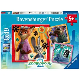 Ravensburger Kinderpuzzle 3x49 Teile - Auf neuer Mission