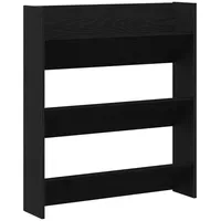VidaXL Schuhschrank Schwarz Eiche 80x18x90 cm Holzwerkstoff